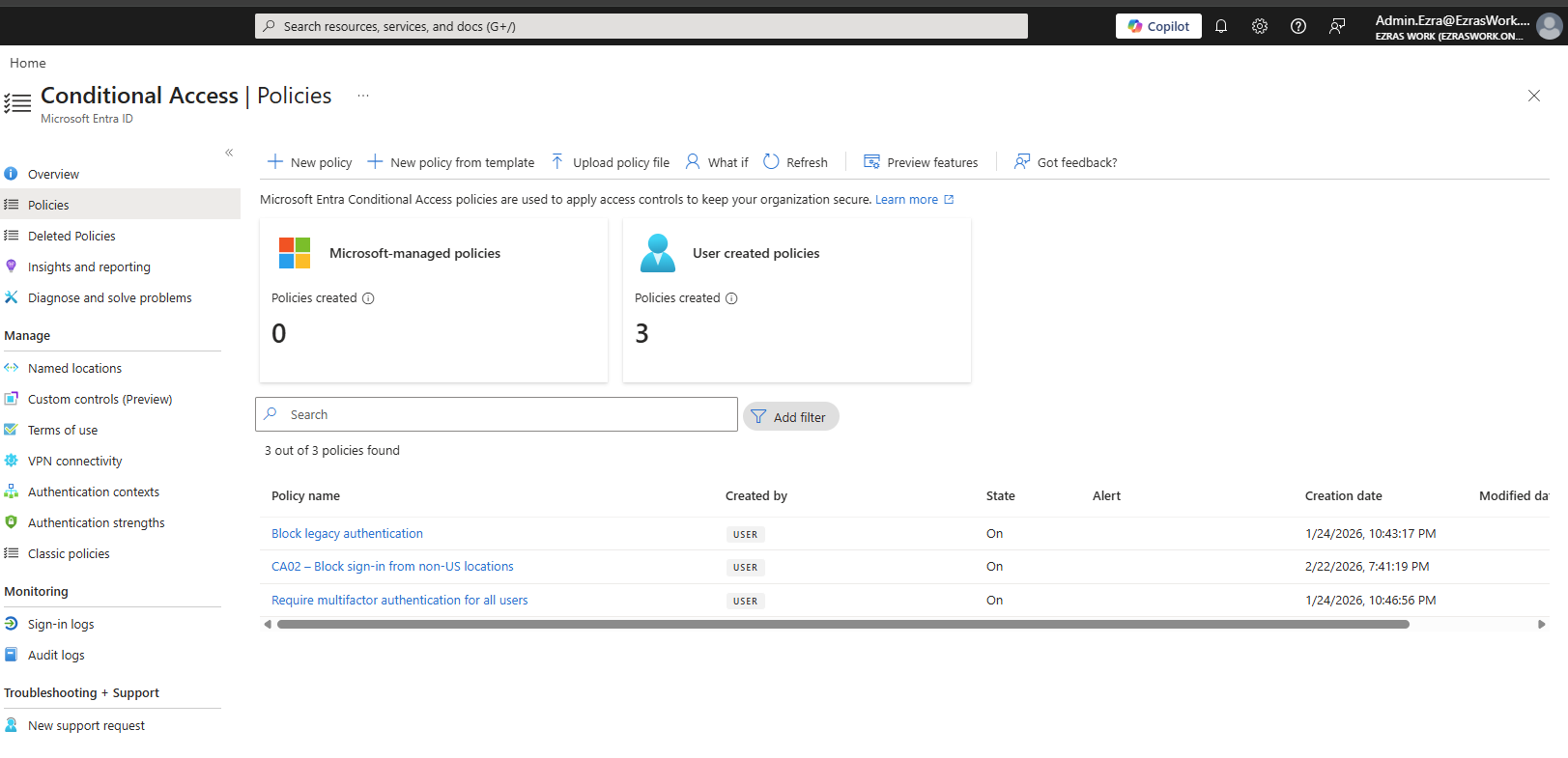 Step 4.2.1 Policy Overview Page with Locations