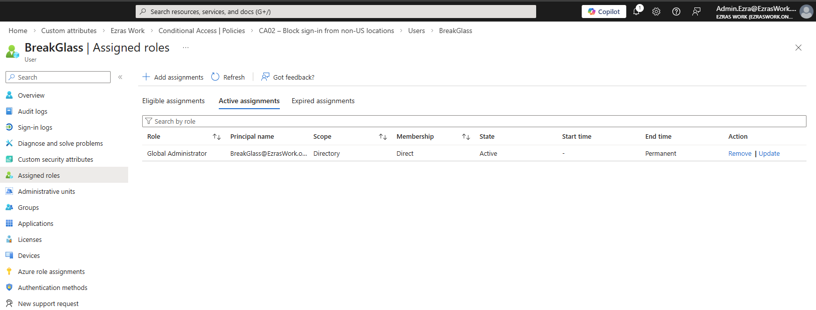 Step 5.2 Break-Glass User Role